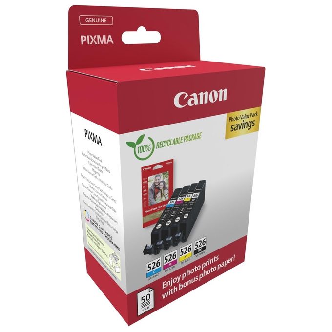 Canon 4540B019 Cartuccia d'inchiostro Originale Nero Ciano Magenta Giallo 4 pz colore Nero Ciano Magenta Giallo