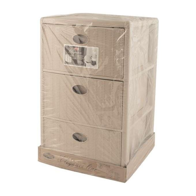 Stefanplast Cassettiera 3 Cassetti Elegance Cashmere 40x40 x60cm
