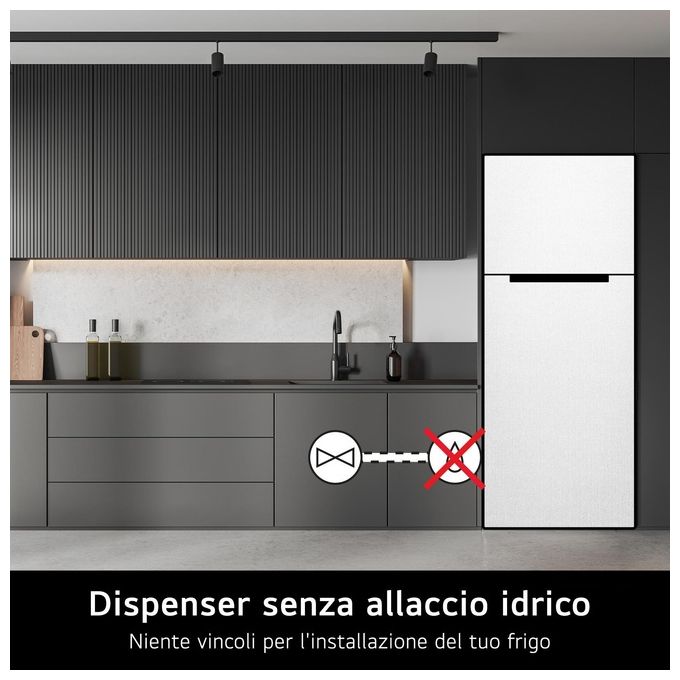 LG GTF916PZPED Frigorifero Doppia Porta 592 L 184 cm Classe E 38 dB Total No Frost Wi-Fi Dispenser Acqua colore Platino