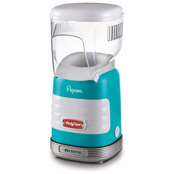 Ariete 00C295601AR0 Pop Corn Party Time Macchina per Pop Corn 60 g in 2 minuti Aria Calda Senza Grassi 1100 W colore Azzurro