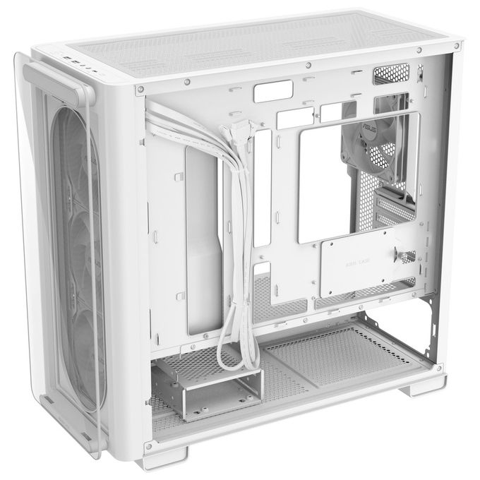 ASUS 90DC00K3-B19010 A23 PLUS TG Case per PC Micro Tower con Pannello in Vetro Temperato e Illuminazione ARGB colore Bianco