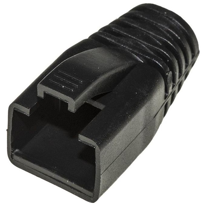 Link Confezione 100 Copriconnettori 8mm per Plug Rj45 8 Poli Cavo Cat 5e-6-7 Nero
