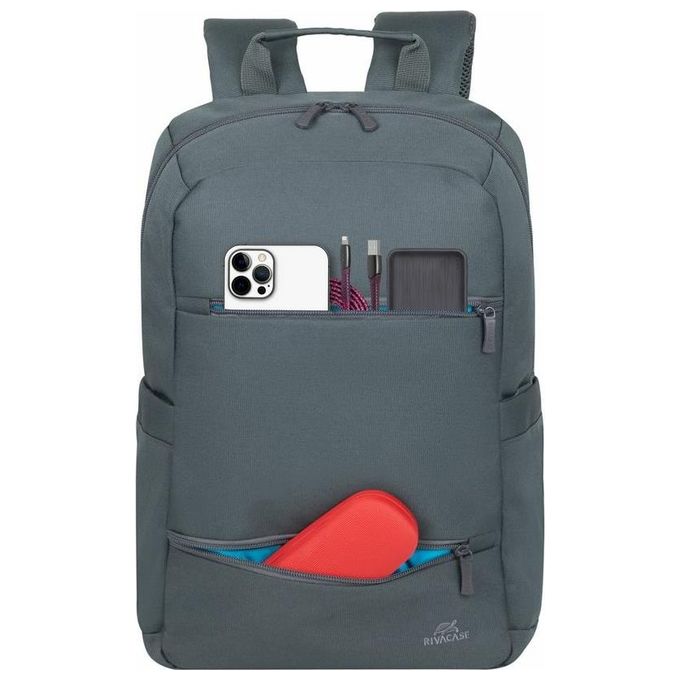 Rivacase 8265DG Collezione Ulsan Zaino per Laptop 15.6'' Poliestere Resistente all'Acqua Tasca Imbottita in Neoprene Colore Grigio Scuro