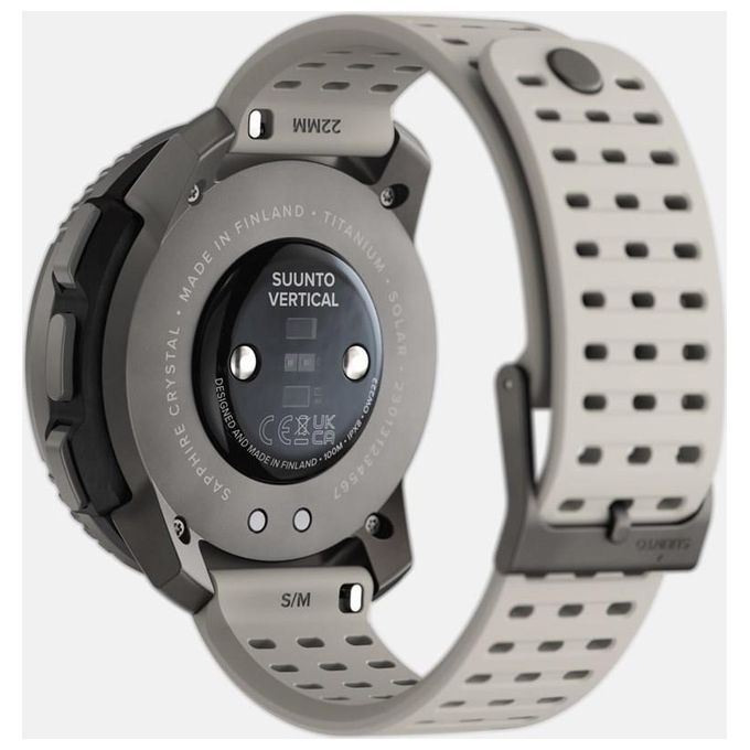 SUUNTO SS050860000 Vertical Orologio Sportivo GPS 5 Sistemi Satellitari Ricarica Solare Monitoraggio Salute 24-7 colore Titanio