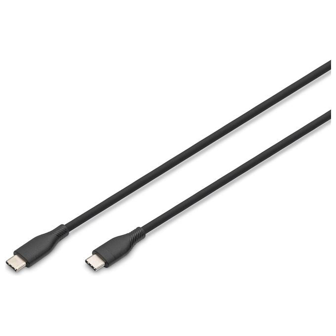Digitus Cavo Ricarica Guaina Silicone Usb-C - Usb-C 0.5mt Usb 2.0 60W Nero