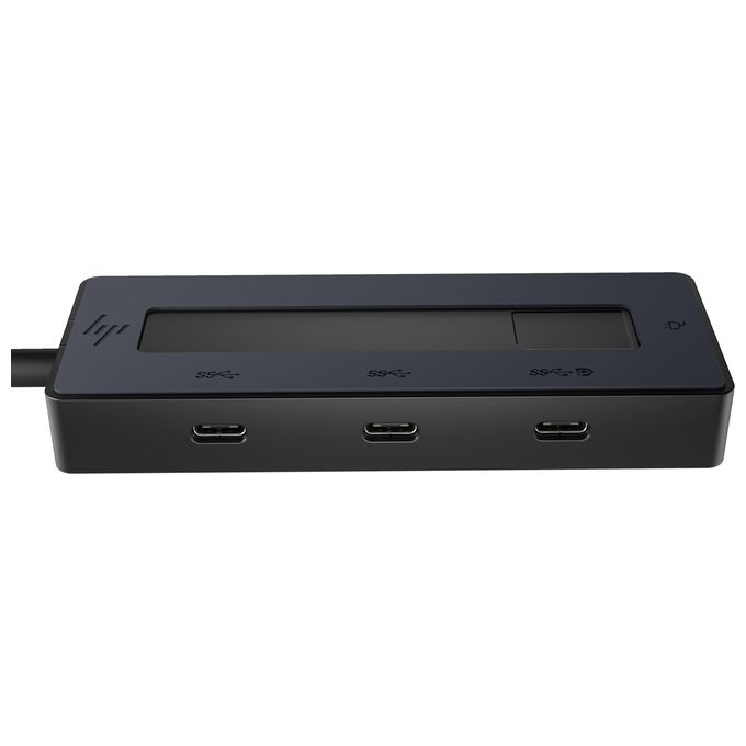 HP 6G842AA Hub Multiporta 4K USB-C 4 porte USB-C 10 Gbps risoluzione 3840x2160 fino a 65 W compatibile Windows macOS Chrome OS Android colore Nero