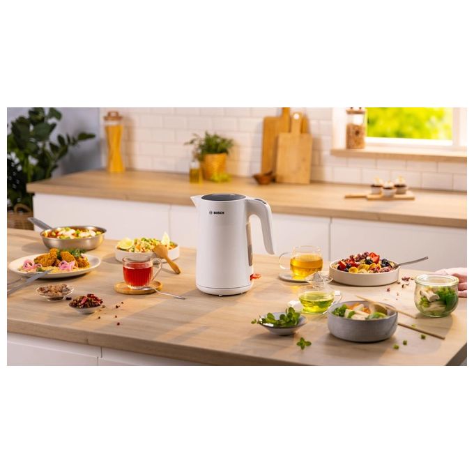 BOSCH TWK2M161 MyMoment Bollitore Elettrico 1,7 L 2400 W Base Girevole Spegnimento Automatico Protezione Surriscaldamento colore Bianco