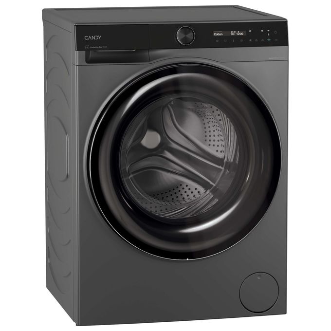 Candy BS 48SB6G-S Lavatrice Slim 8 Kg Classe A-10% Profondita' 49 cm Centrifuga 1400 giri Inverter Vapore Wi-Fi colore Antracite