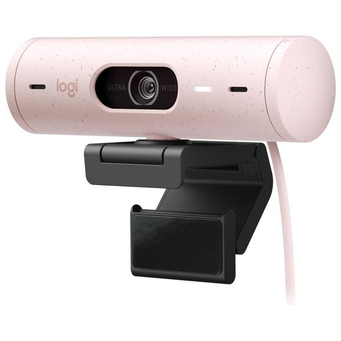 Logitech 960-001421 Brio 500 Webcam Full HD 1080p 4 MP USB-C Doppio Microfono 90° colore Rosa