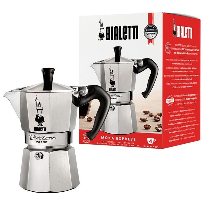 Bialetti Caffettiera Moka Express 4 tazze