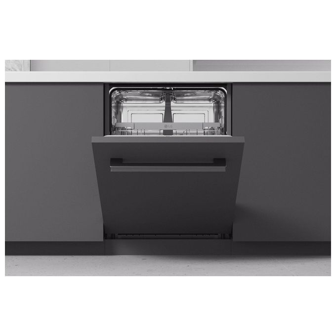 LG DB242TX Serie 2 Lavastoviglie Incasso 14 coperti Classe D QuadWash Wi-Fi EasyRack+ (55x60x82 cm) colore Noble Steel