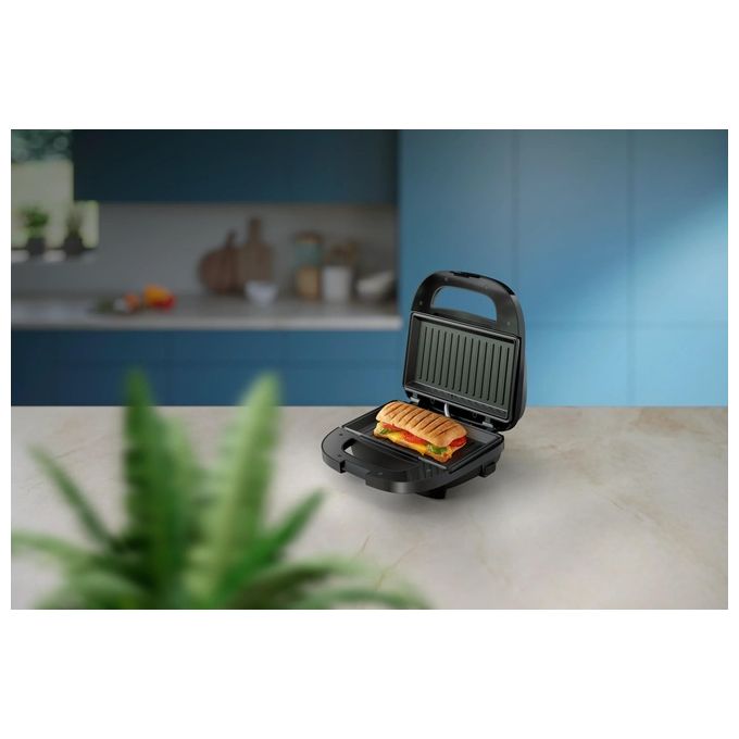 Philips HD2330-90 Serie 3000 Tostapane per Panini e Toast 750W piastra antiaderente colore Nero
