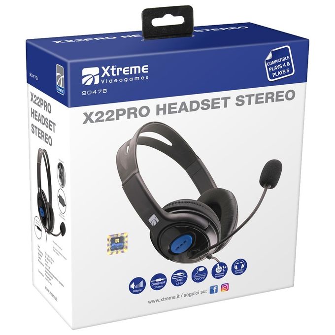 Xtreme Videogames X22PRO Cuffia per Ps4 Stereo