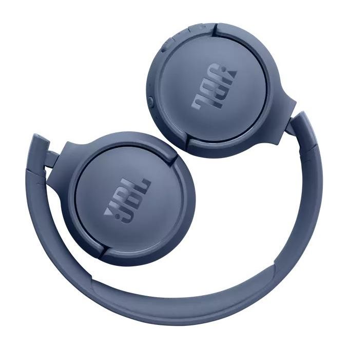 JBL JBLT520BTBLUEU Tune 520BT Cuffie On-Ear Wireless Bluetooth 5.3 Pieghevoli Microfono Multipoint 57h autonomia colore Blu