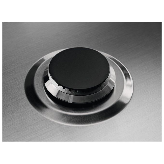 Electrolux KGU64361Z Piano cottura a gas Ultraflat 4 fuochi 1 bruciatore Wok multicorona Griglie in ghisa 60 cm Inox Antimpronta