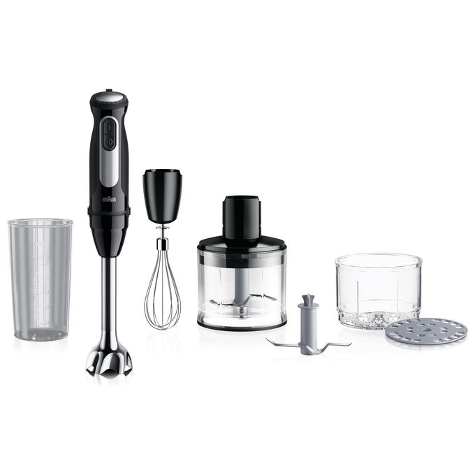 Braun MQ55254MBK MultiQuick 5 Pro Frullatore ad Immersione 1000W 25 Velocita' Tritatutto Tritaghiaccio EasyClick Plus colore Nero
