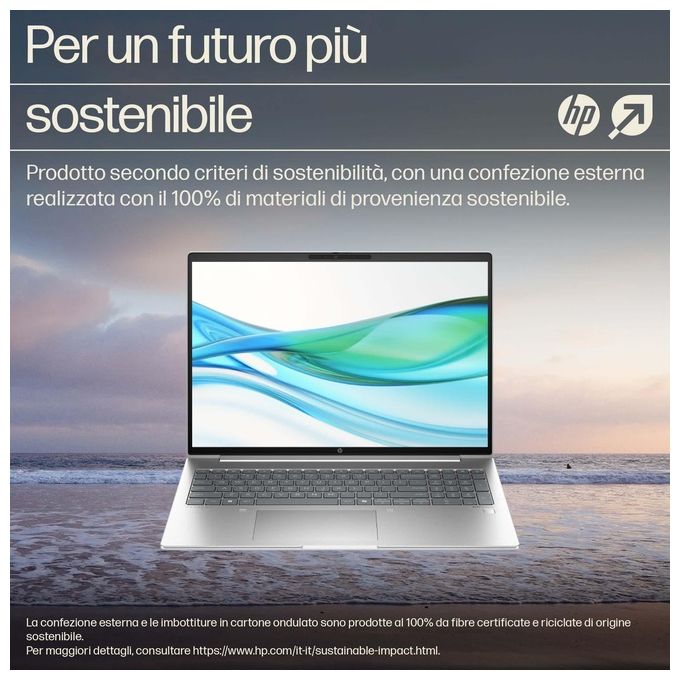 HP 9Y7B9ET ProBook 440 G11 Notebook 14'' Intel Core Ultra 5 125U 8 GB DDR5 256 GB SSD NVMe Wi-Fi 6E Windows 11 Pro colore Argento