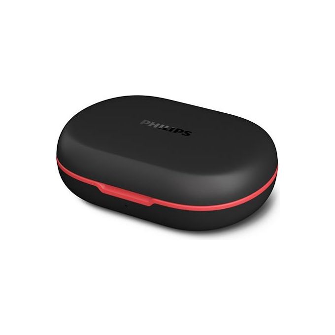 Philips TAA6709BK-00 Serie 6000 Auricolari Sport True Wireless Bluetooth 5.3 IP55 28h custodia ricarica colore Nero Rosso