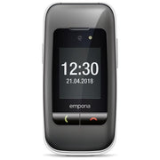 Emporia EMPORIAONE Telefono per Anziani a Conchiglia 2.4'' 2 MP Bluetooth 3.0 IP54 colore Grigio Argento