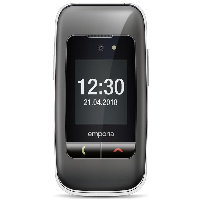 Emporia EMPORIAONE Telefono per Anziani a Conchiglia 2.4'' 2 MP Bluetooth 3.0 IP54 colore Grigio Argento
