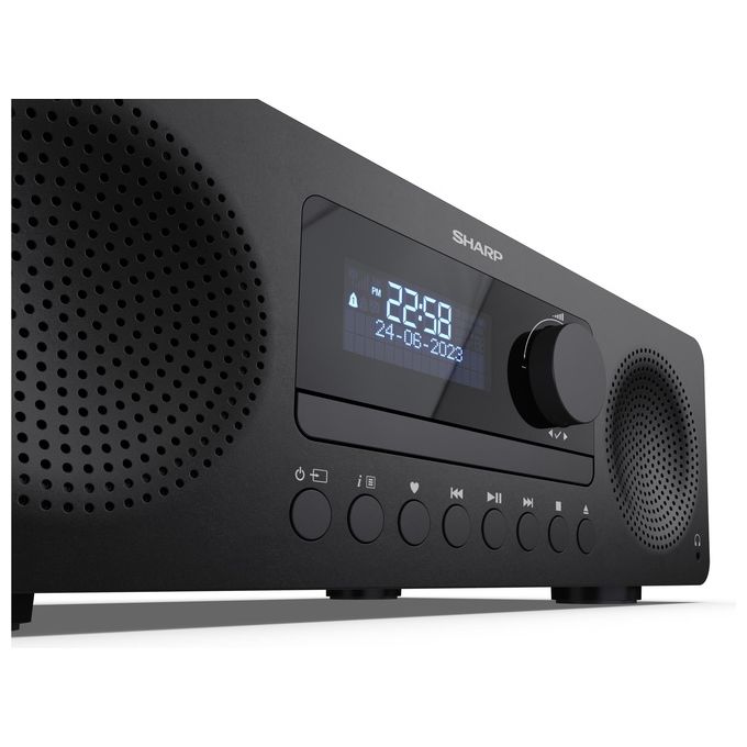 Sharp XL-B720D Microsistema Audio per la Casa 30 W Bluetooth 5.0 DAB+ FM Lettore CD USB colore Nero