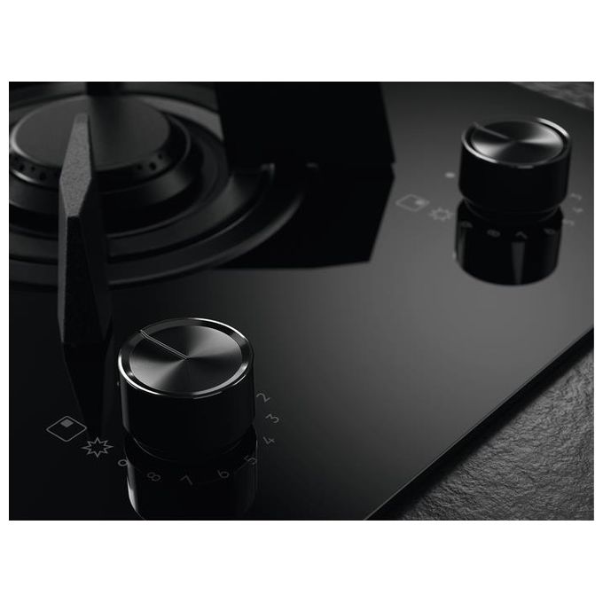 AEG HDB95623NB Serie 8000 Piano cottura Misto 90 cm 2 Fuochi Gas 3 Zone Induzione Vetroceramica Funzione Bridge StepPower colore Nero