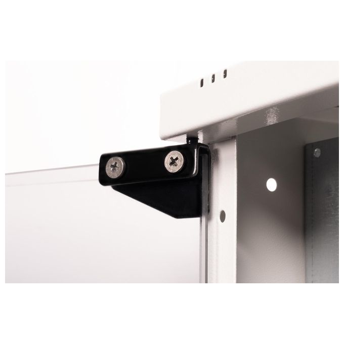 Digitus DN-49200 SOHO Pro – Armadio Rack 19'' a Parete 4U, profondita' 400 mm, porta in vetro, carico max 60 Kg, colore Grigio