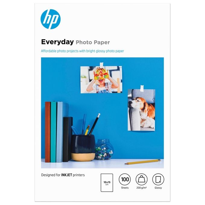 HP Carta Foto Glossy Cr757a 10x15 100f