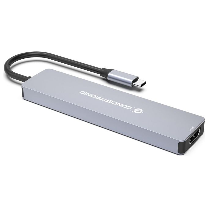Conceptronic DONN19G Replicatore di Porte e Docking Station per Notebook Cablato Usb 3.2 Gen 1 Type-C Grigio