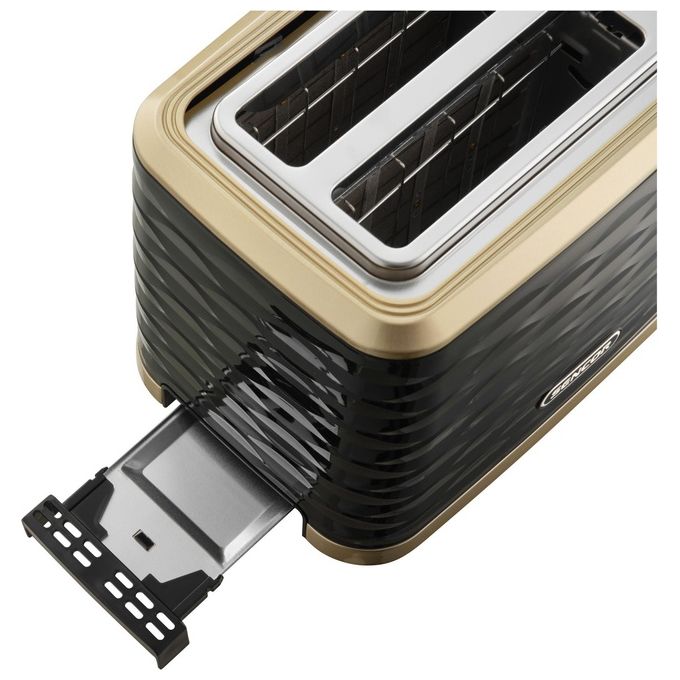Sencor STS 7501BK Tostapane 2 Fessure 930 W 7 Livelli Doratura Colore Nero Oro