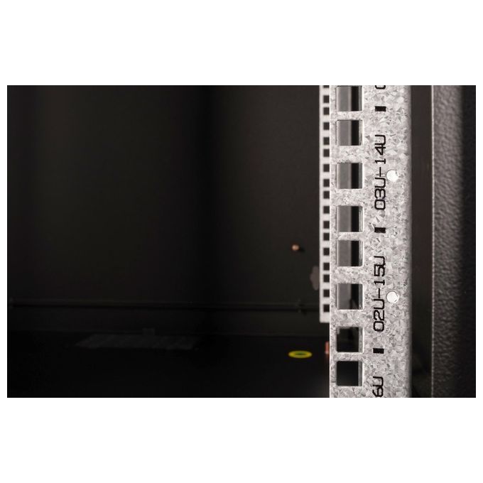 Digitus DN-19 16U-6-6-SW Unique Armadio Rack a Parete 19'' 16U 100 Kg IP20 porta in vetro colore Nero