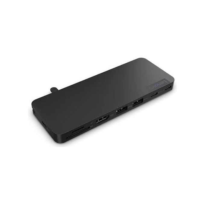 Lenovo 4X11N40212 USB-C Slim Travel Dock Docking Station HDMI USB 3.2 Gen 1 Type-A 2x USB 3.2 Gen 2 Type-C Alimentazione 65 W colore Eclipse Black