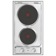 Candy CE32XK Domino Piano cottura da incasso Elettrico 30 cm 2 zone 3500 W controllo a Manopola colore Inox