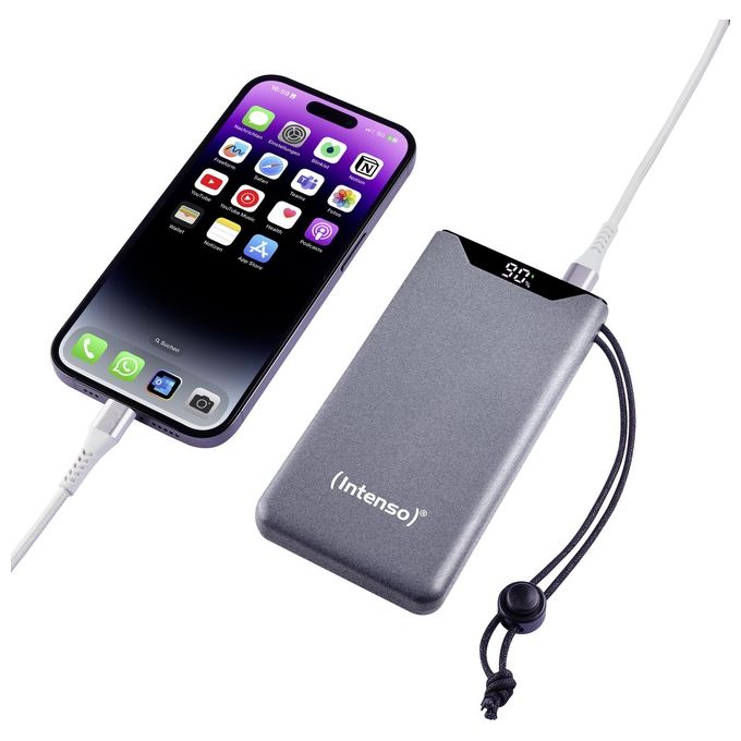 Intenso Powerbank F10000 Grigio 10000 mAh con USB-C a Tipo C
