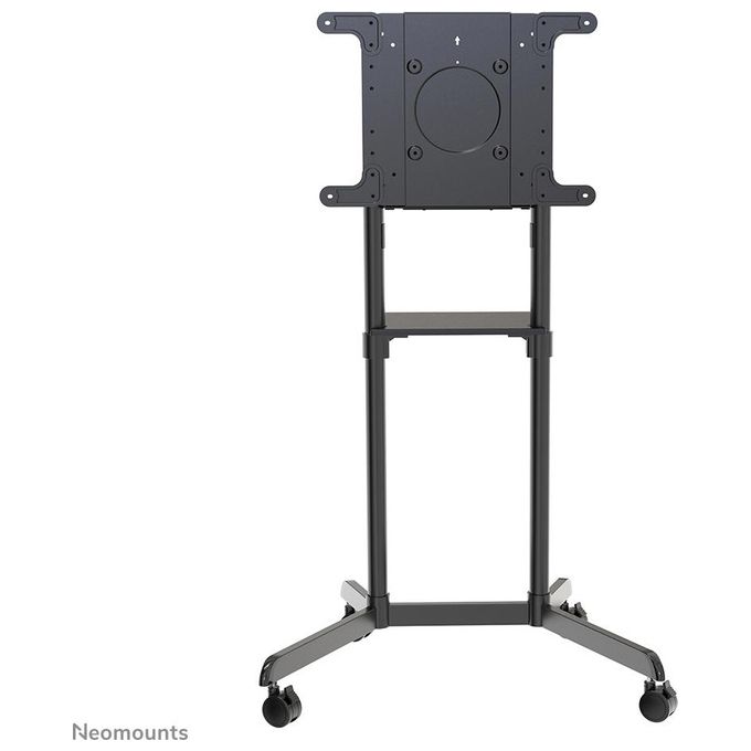 Neomounts NS-M1250BLACK Carrello TV 37-70'' Rotazione 90° Inclinazione Regolabile 4 Ruote con Freno Mensola Integrata VESA 200x200-600x400 mm Peso Max 70 Kg colore Nero