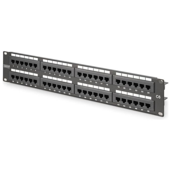 Digitus pannello patch 19'' non schermato utp 48 porte 8 poli rj45 per reti categoria 6 - 2 unita'