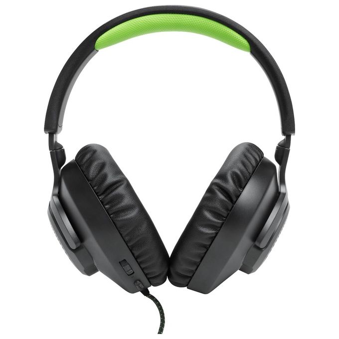 JBL JBLQ100XBLKGRN Quantum 100X Cuffie Gaming Over-Ear Cablate Microfono Rimovibile compatibili Xbox PlayStation Nintendo Switch PC colore Nero