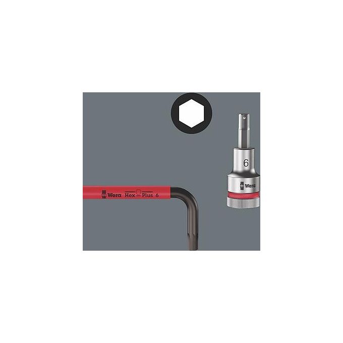 Wera 3950-9 Hex-Plus Multicolour Imperial Stainless Assortimento di Chiavi a L in Pollici Acciaio Inox 9 Pezzi