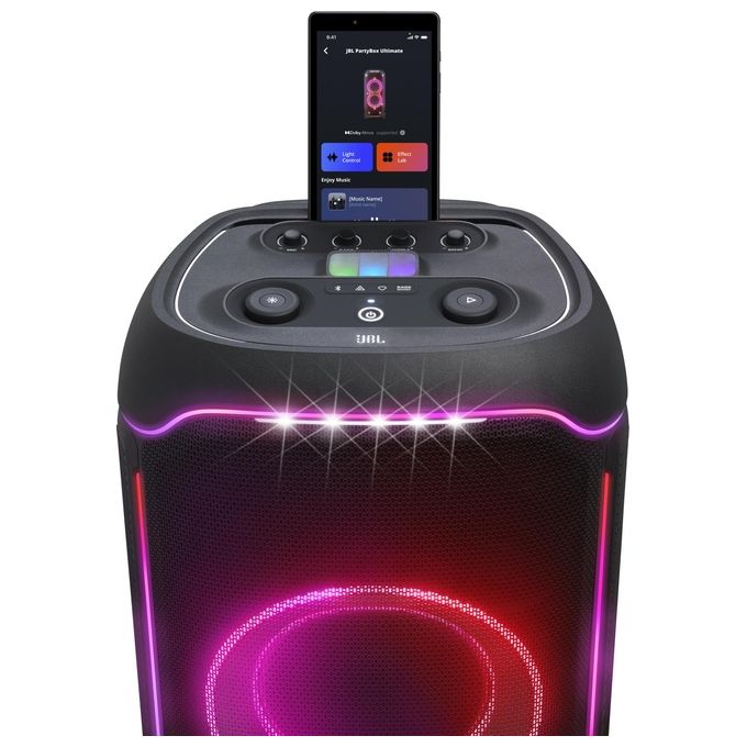 JBL PartyBox Ultimate Speaker Bluetooth 1100W, Nero, Portatile, LED, IPX4, Wi-Fi