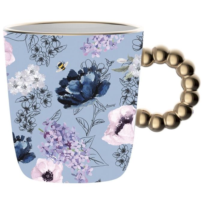 Bialetti Mug Bridgerton Modello BRID002 in Ceramica di Alta Qualita' per Caffe' e Te' dallo Stile Unico e Raffinato