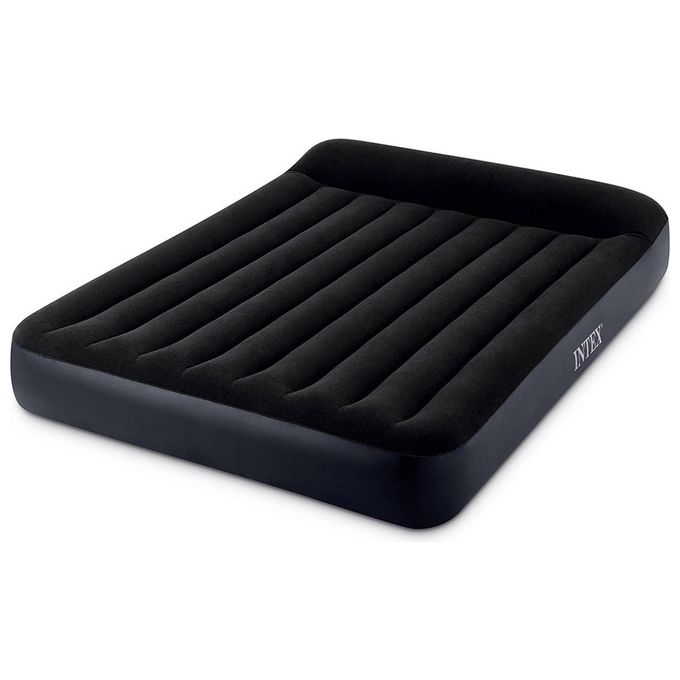 Intex DURABEAM PILLOW REST CLASSIC QUEEN Materasso Gonfiabile Matrimoniale Fiber-Tech 152x203x25 cm 272 Kg colore Blu scuro