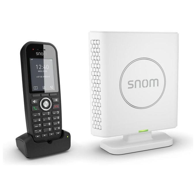 Snom M430 Bundle DECT Double-Cell Telefono IP Stazione Base M400 Cornetta M30 PoE fino a 20 cornette 10 chiamate parallele