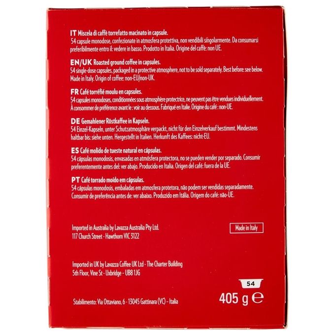 Lavazza Cartone 216 Capsule Qualita' Rossa