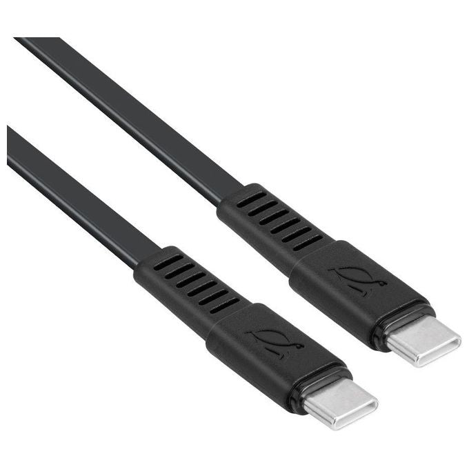 Rivacase Cavo di Ricarica Piatto Type-C - Type-C 1.2mt Nero