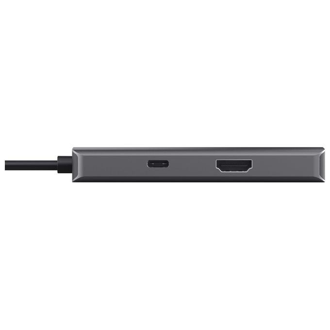 Trust 24968 Dalyx Adattatore Multiporta USB-C 6 in 1 HDMI 4K 60Hz Gigabit Ethernet 2 USB-A 2 USB-C 100W colore Argento