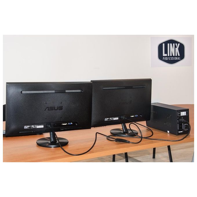 Link Cavo Alimentazione da Spina Vde-Iec Maschio a Doppia Presa  Vde-Iec Femmina 1,7mt