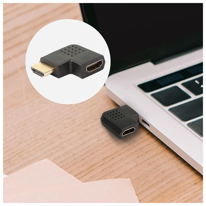 Techly Adattatore Hdmi Maschio-Femmina Angolato 90 Gradi