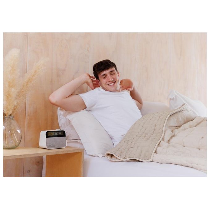 Pure 30102 Moment Radiosveglia Portatile DAB+ FM Bluetooth 5.3 Display 4.7'' 4 Sveglie colore Bianco