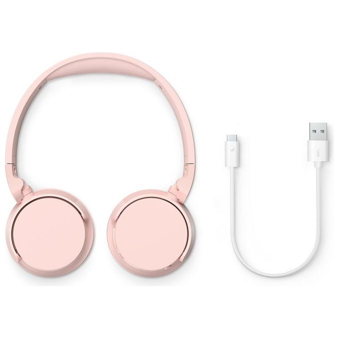 Philips TAH4209PK 4000 Series Cuffie On-Ear Wireless Bluetooth 5.3 55h Autonomia Driver 32mm Ricarica USB-C colore Rosa