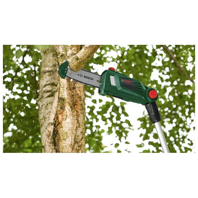 Bosch 06008B3100 UniversalChainPole 18 Potatore telescopico a batteria 18 Volt 2,5 Ah lunghezza barra 20 cm testa inclinabile 120° colore Nero